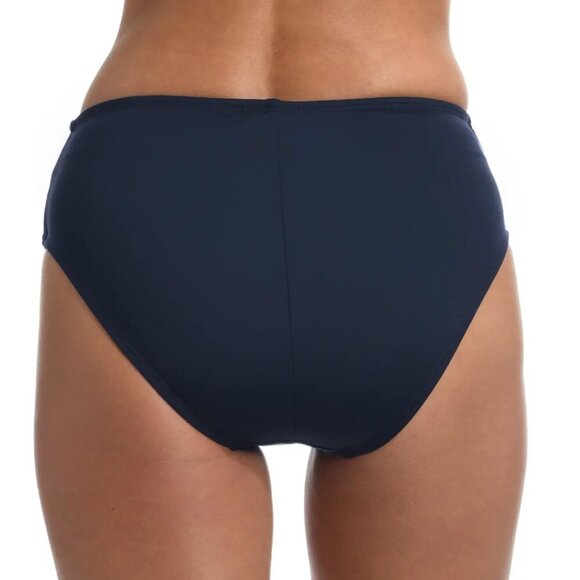 NWT La Blanca Island Goddess Mid-Waist Sash Band Bottom in Indigo Size 8 - Picture 2 of 6